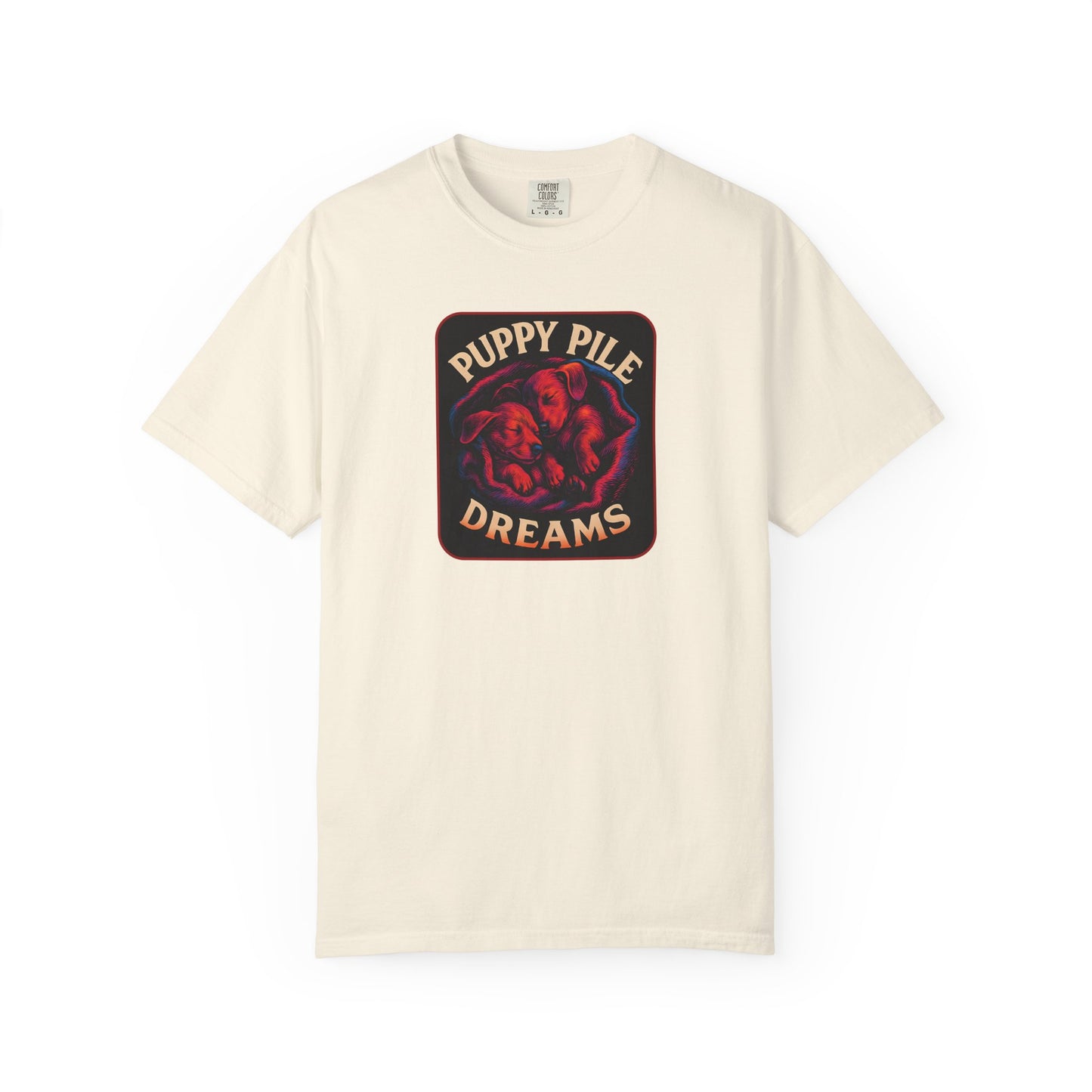 Puppy Pile Dreams T-Shirt, Unisex Tee, Dog Lover Gift, Casual Wear, Comfortable Cotton Shirt, Fun Animal Graphic Tee