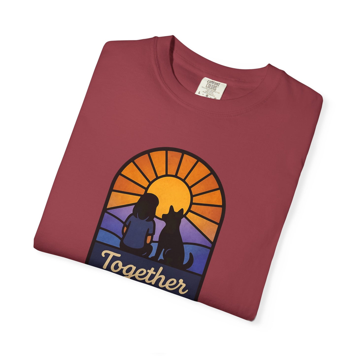 Together Sunset Graphic T-Shirt, Unisex Tee for Families, Casual Wear, Gift for Nature Lovers, Summer Vibe Apparel, Retro Style Shirt