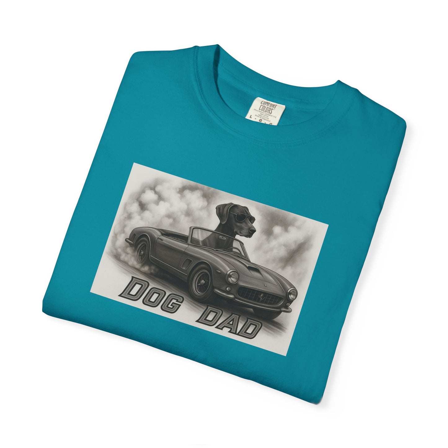 Dog Dad - German Shorthaired Pointer - Cool Dogs in Cool Cars T-Shirt Collection | Funny Dog Lover Apparel for Men