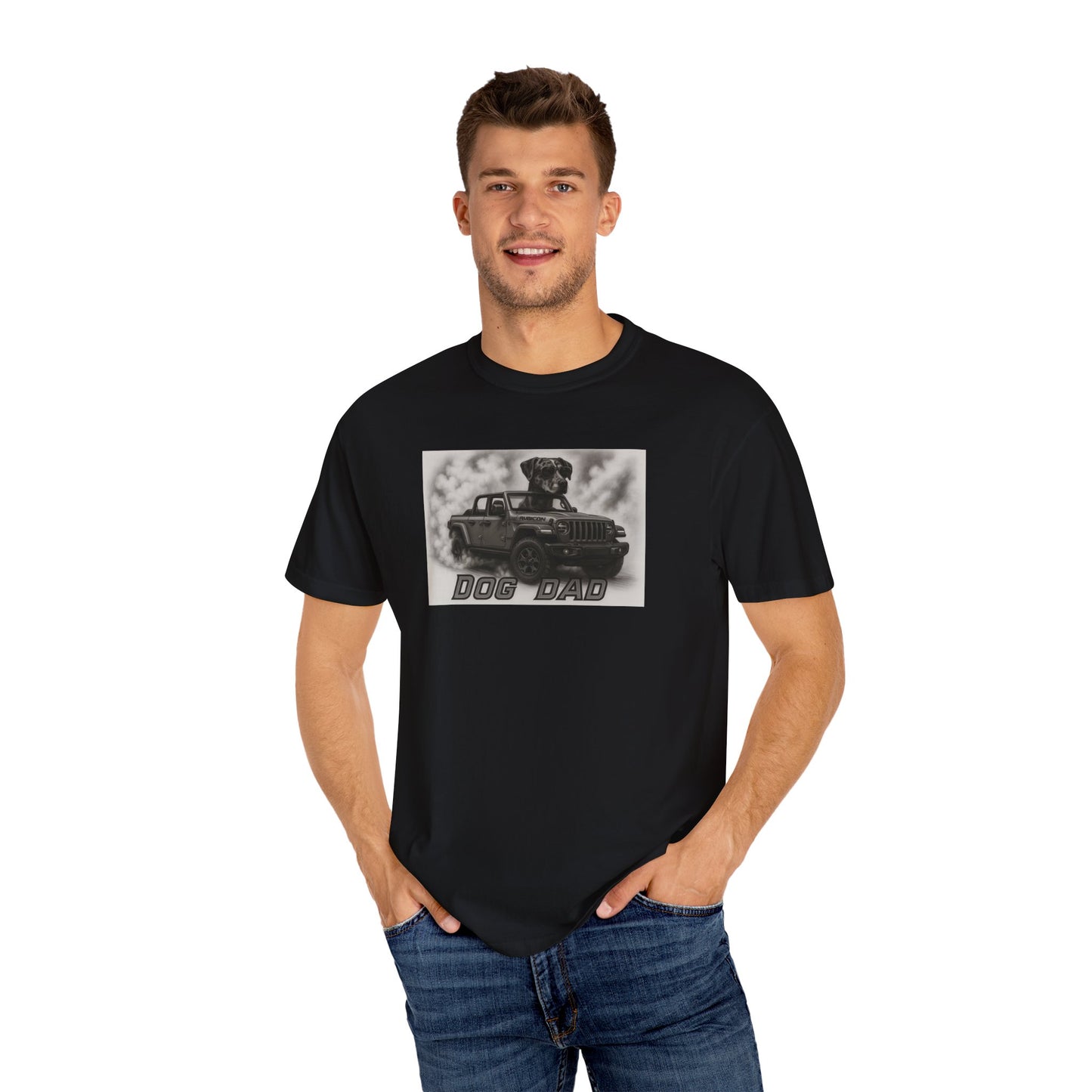 Dog Dad - Catahoula - Cool Dogs in Cool Cars T-Shirt Collection | Funny Dog Lover Apparel for Men