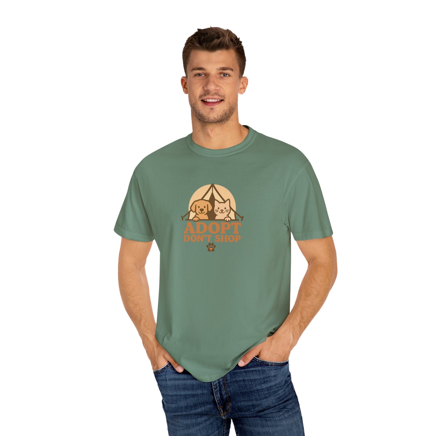 Adopt Don't Shop T-Shirt, Eco-Friendly Tee, Animal Rescue Shirt, Casual Wear, Gift for Pet Lovers, Perfect for Adoption Events