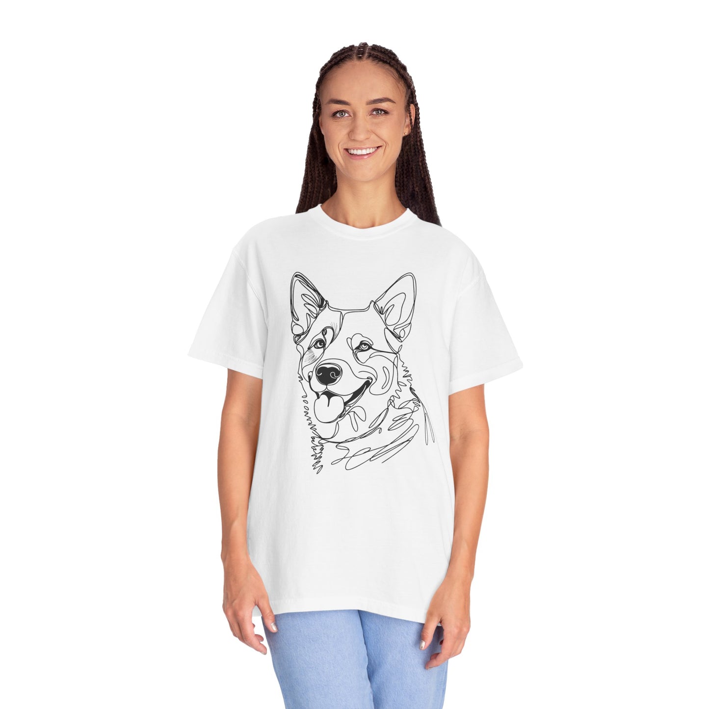 🖤 True Grit – Blue Heeler Line Art Tee