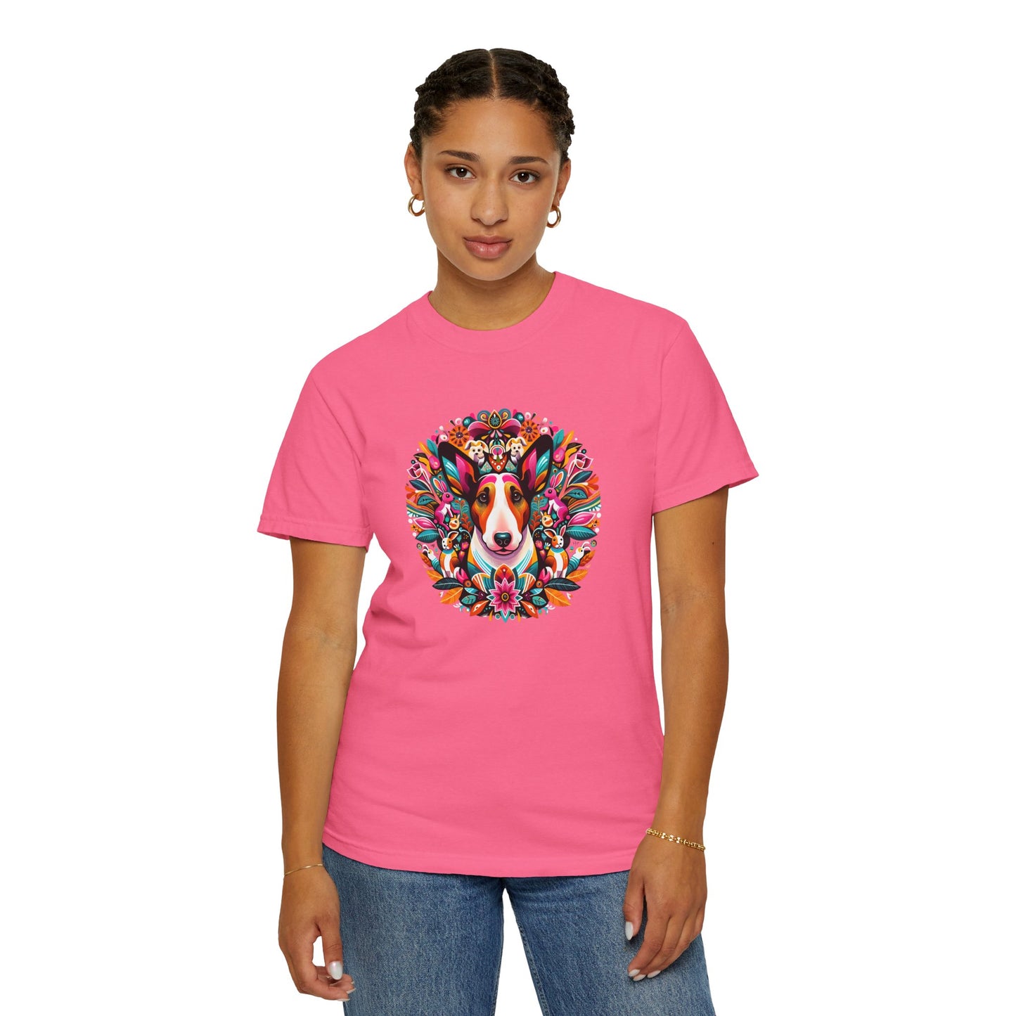 Colorful Dog Lover T-Shirt | Unisex Garment-Dyed Tee