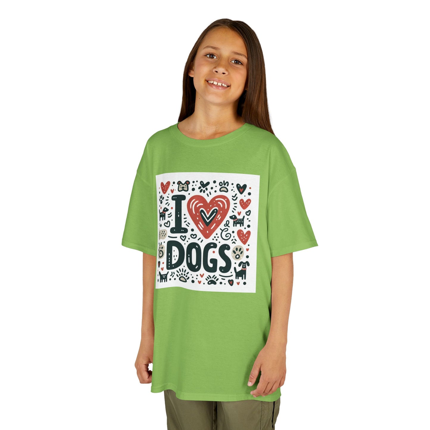 Kids Tee - Kids Love Dogs Design