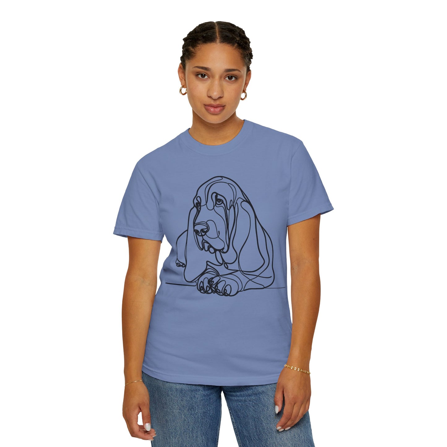 Basset Hound Line Art T-Shirt