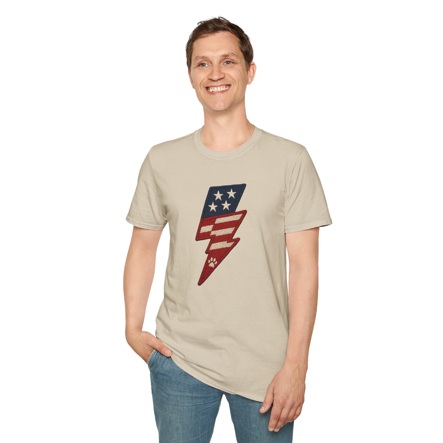 Patriotic Unisex T-Shirt with Flag Design, USA Pride Shirt, Everyday Wear, 4th of July Gift, Casual Style, American Flag Tee