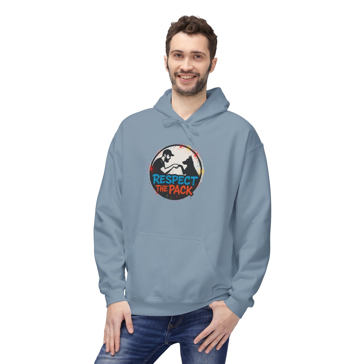Dog Dad Fleece Hoodie, Unisex Softstyle Hooded Sweatshirt, Perfect Gift for Dog Lovers, Comfortable and Stylish