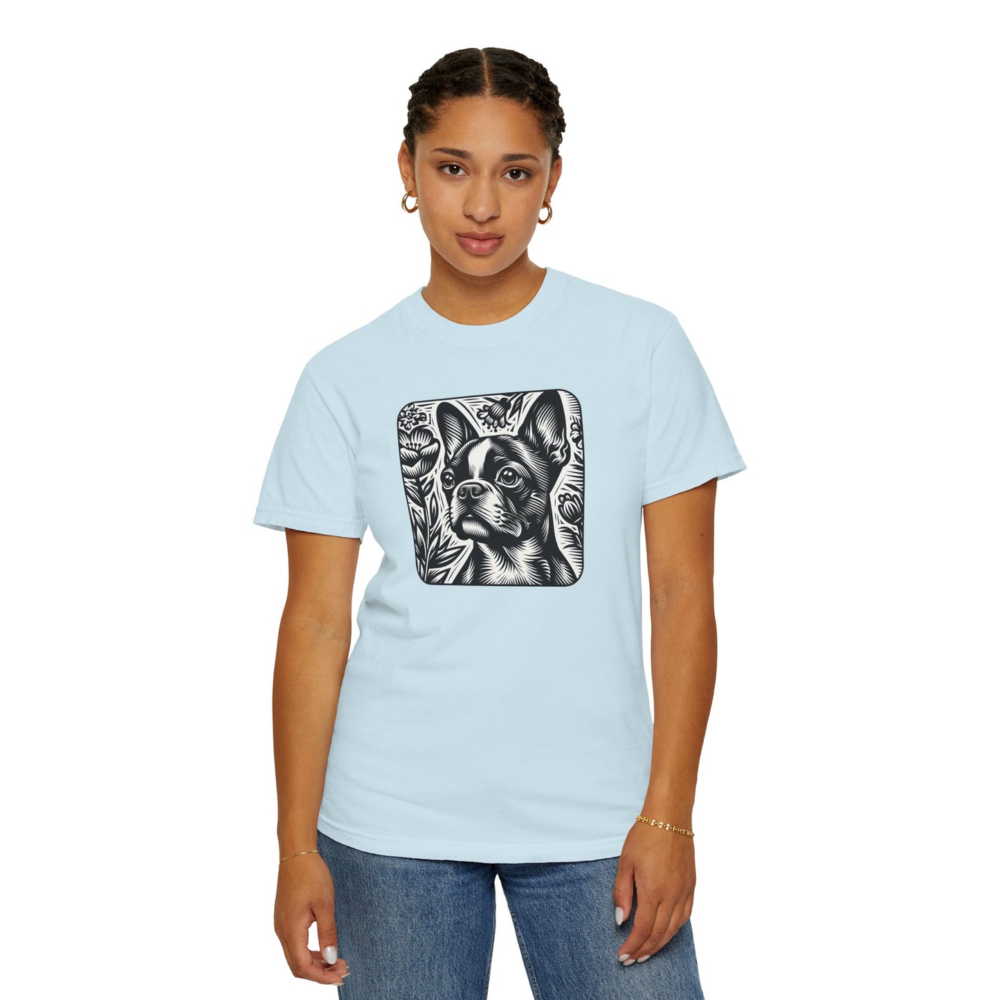 Vintage French Bulldog T-Shirt - Unisex Garment-Dyed Tee