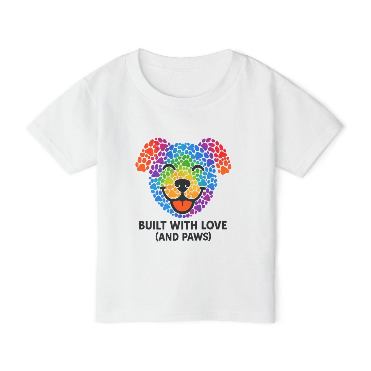 Built with Love and Paws Toddler T-Shirt | Adorable Pet Apparel, Gifts for Dog Lovers, Kids' Summer Fashion, Birthday Gift, Cute Animal Tee