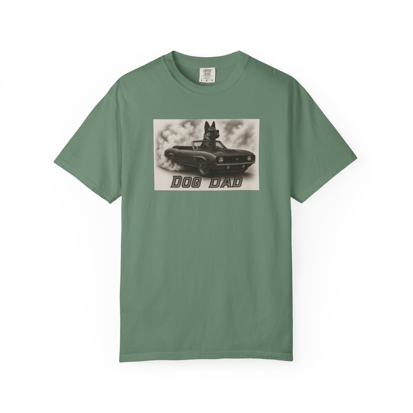 Dog Dad - German Shepard - Cool Dogs in Cool Cars T-Shirt Collection | Funny Dog Lover Apparel for Men