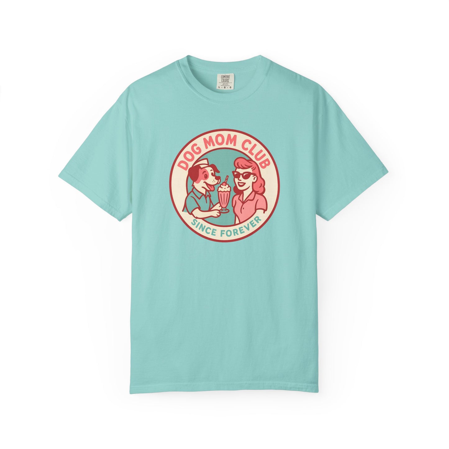 Dog Mom Club Garment-Dyed Tee | Casual Women's T-Shirt | Pet Lover Gift | Dog Mom Apparel | Cute Animal Lover Shirt