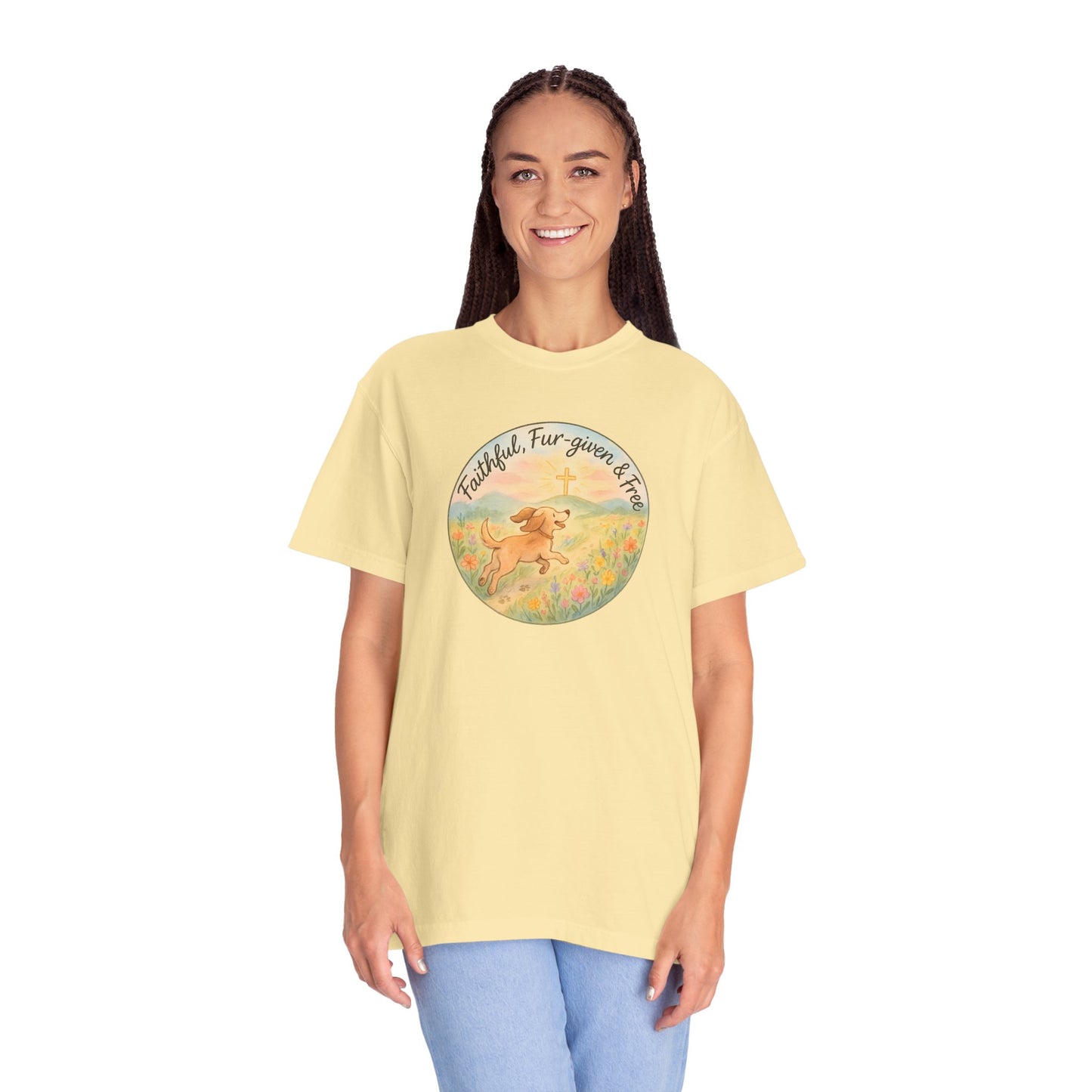 Faithful Dog Lover T-Shirt, Garment-Dyed Tee, Perfect Gift for Dog Owners, Pet Lovers, Animal Rescue Advocates, Casual Wear