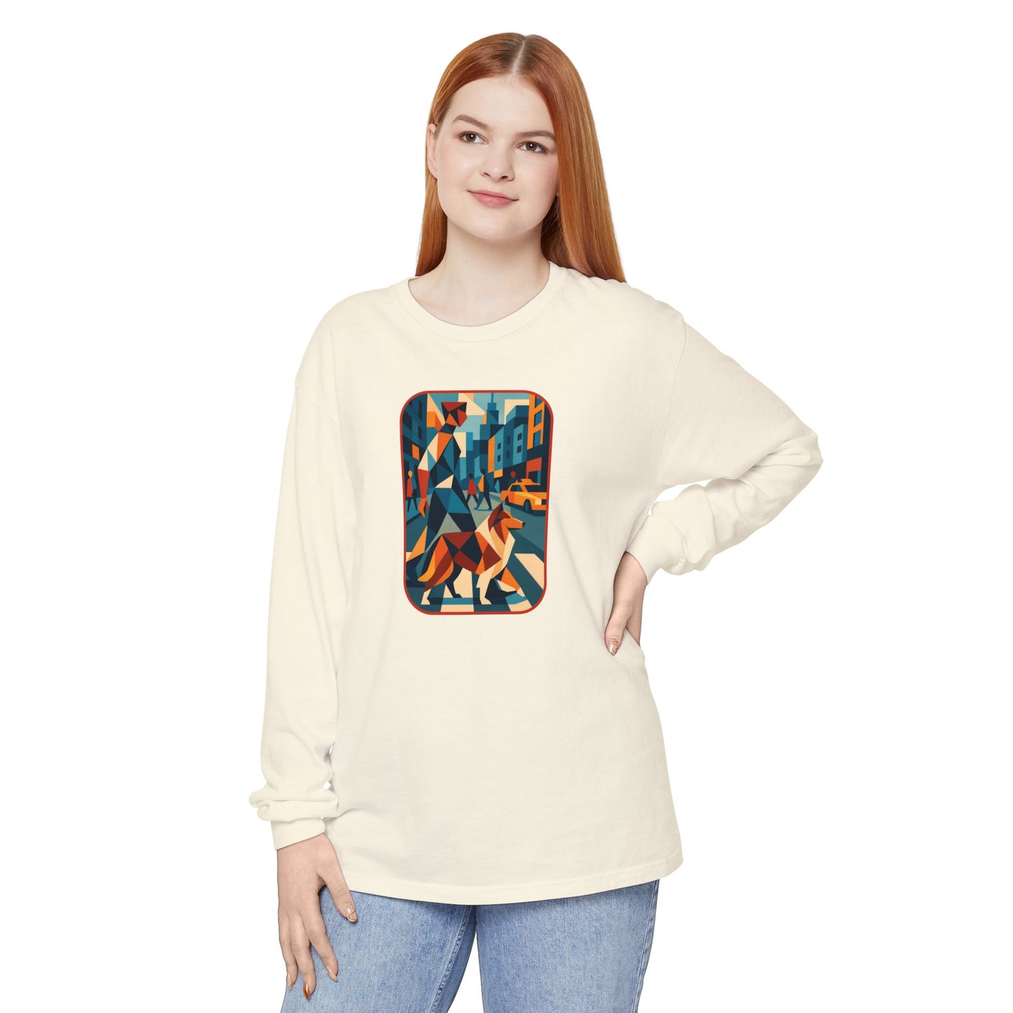 City Walk Tee for Animal Lovers, Casual Wear, Gift for Him/Her, Art-Inspired Apparel, Unique Artwork T-Shirt