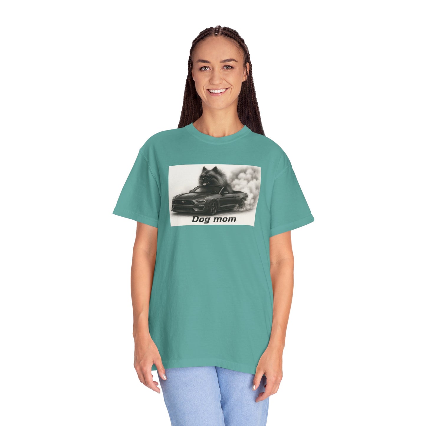 Dog Mom - Keeshond - “Cool Dogs in Cool Cars” T-Shirt Collection! 🐶🚗