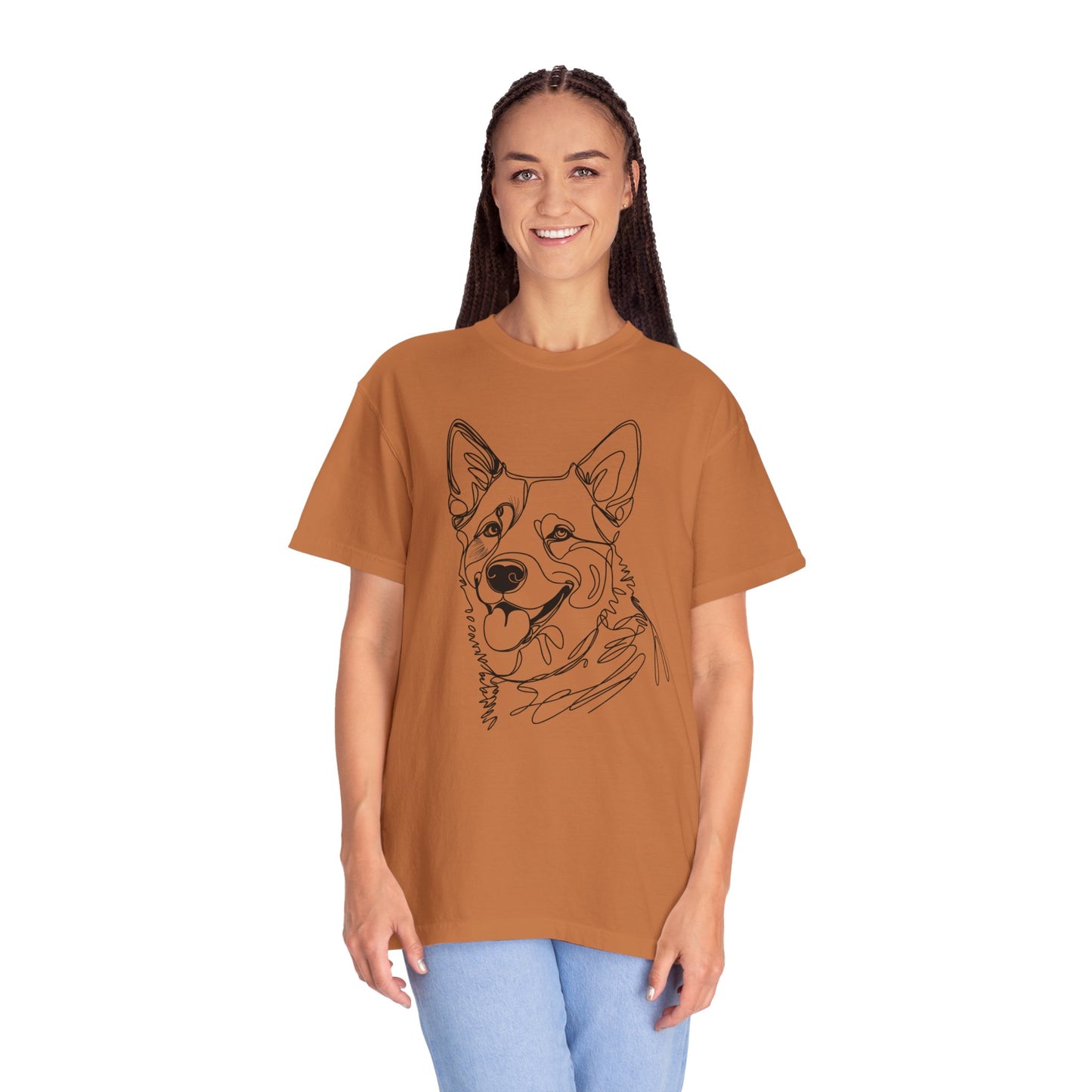 🖤 True Grit – Blue Heeler Line Art Tee
