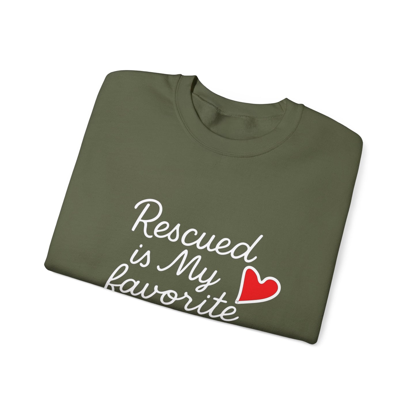 ❤️ Rescued Is My Favorite Breed – Cozy Statement Sweatshirt