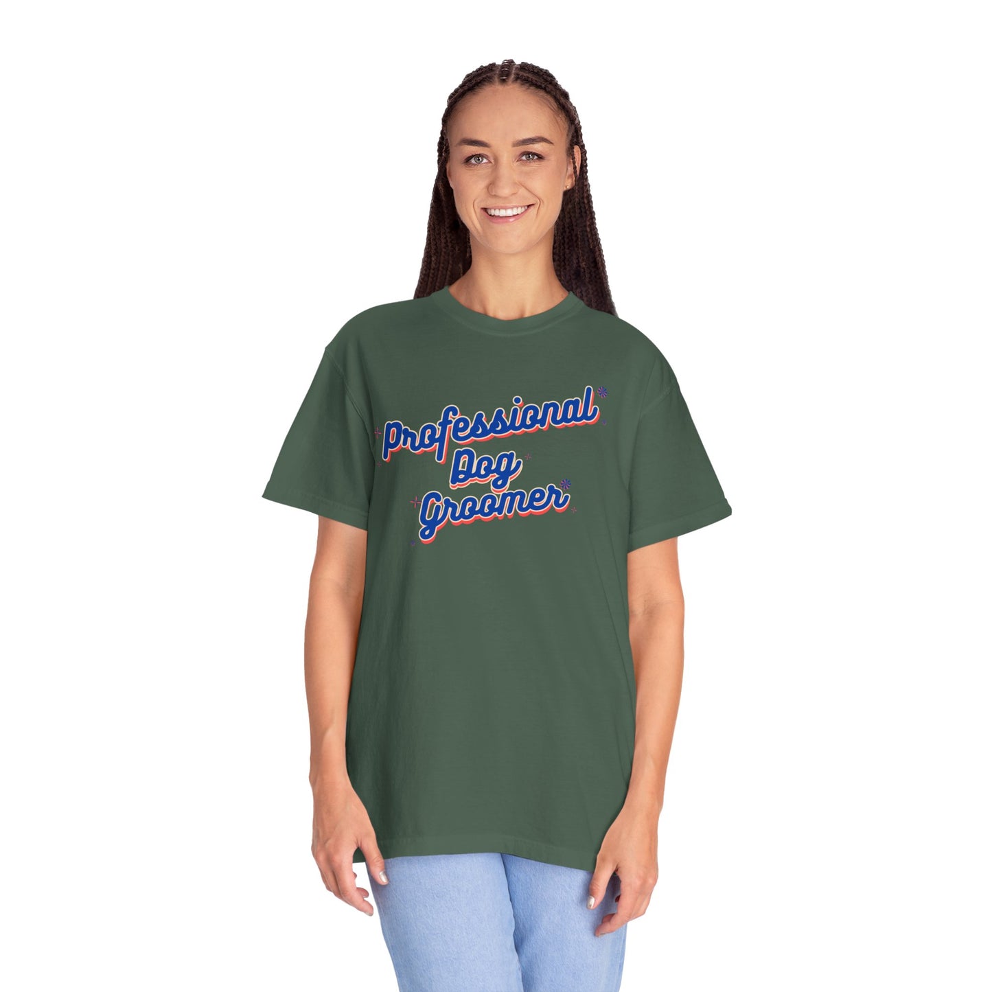 Professional Dog Groomer T-Shirt - Unisex Garment-Dyed Tee for Dog Lovers and Groomers