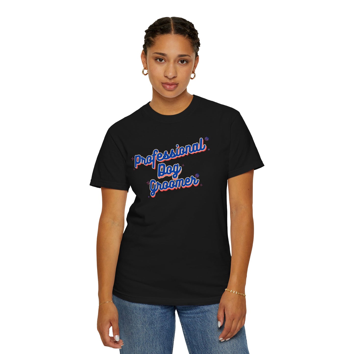 Professional Dog Groomer T-Shirt - Unisex Garment-Dyed Tee for Dog Lovers and Groomers