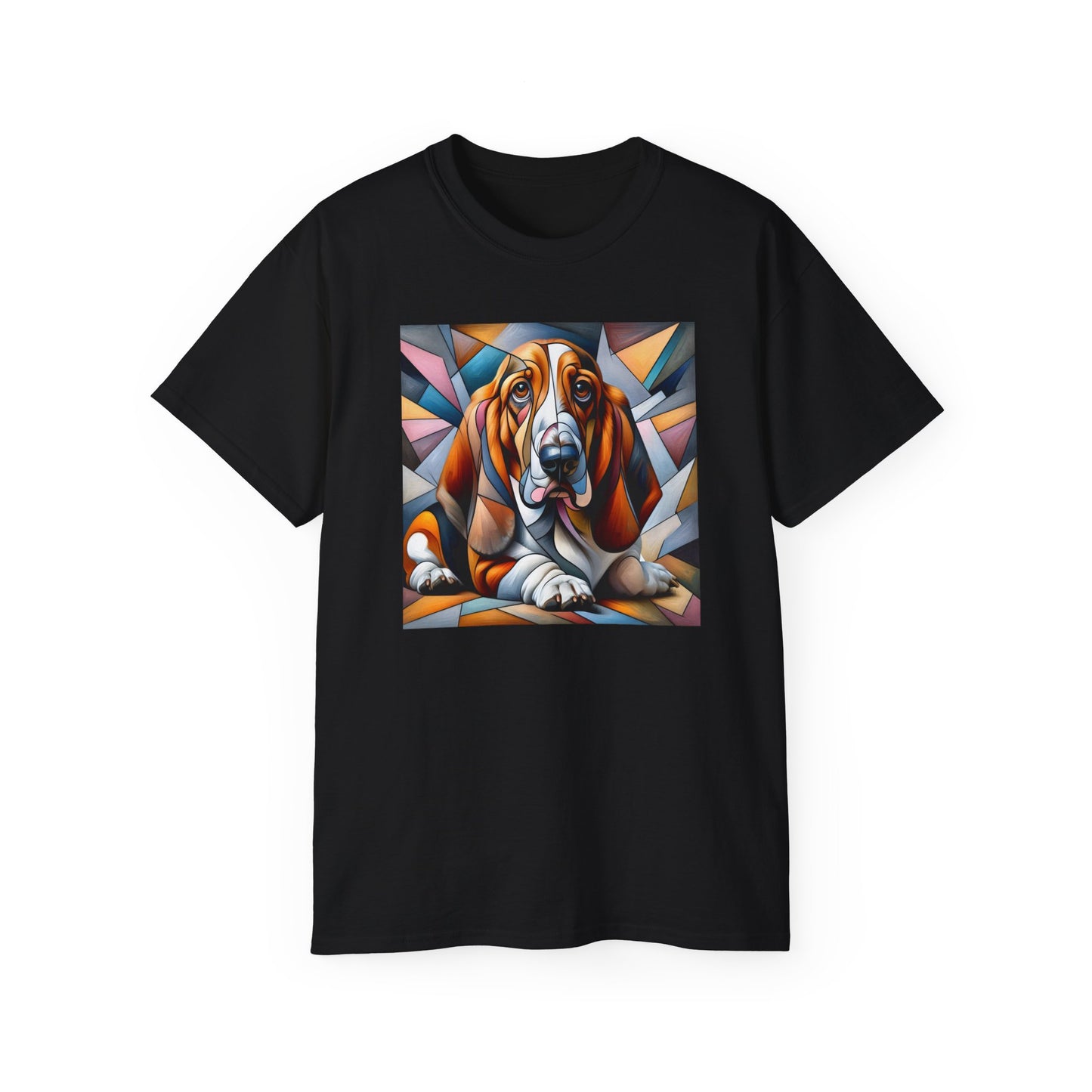 “Melancholy Muse – Petcasso Basset Hound Tee” - Perfect Gift for Dog Lovers