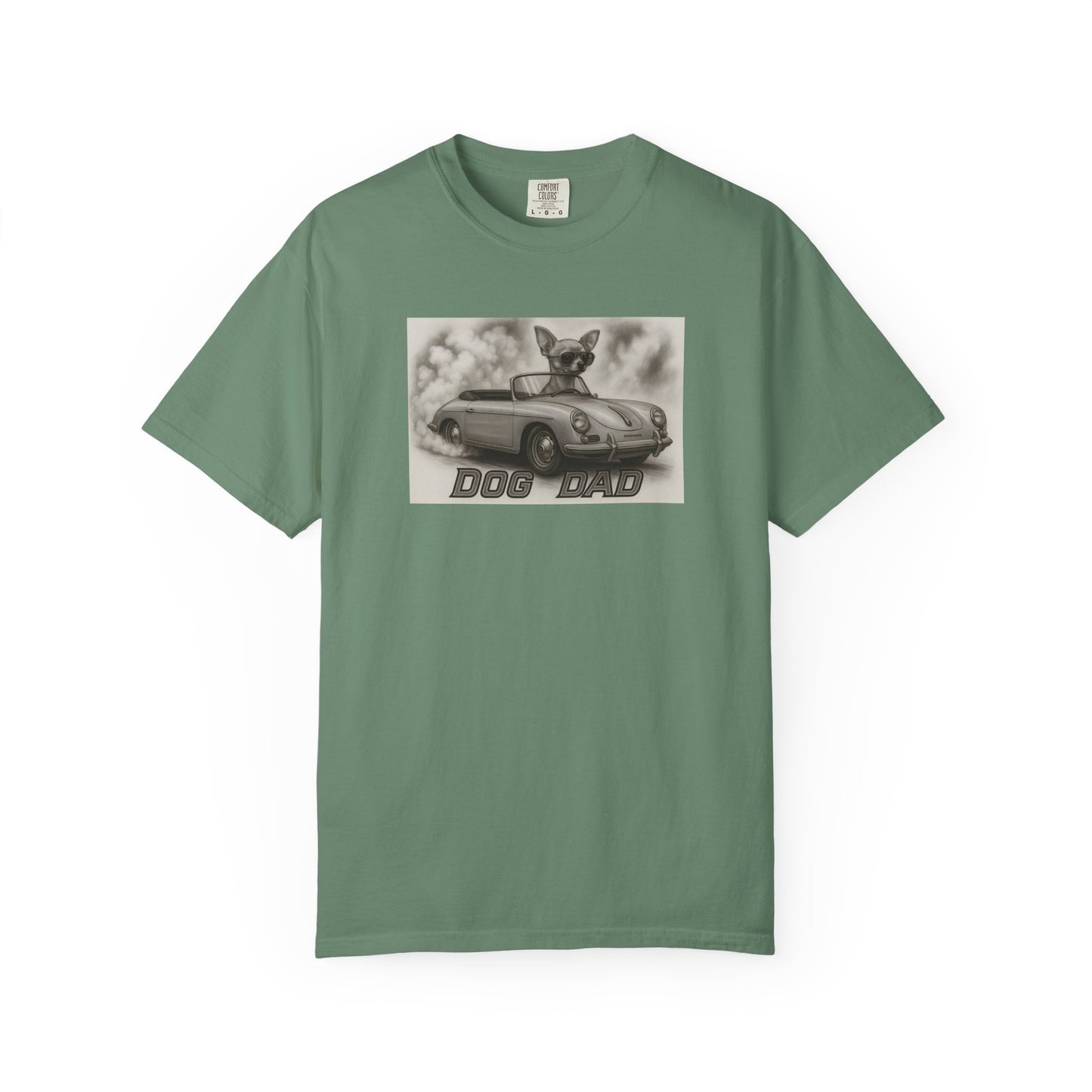 Dog Dad - Chihuahua - Cool Dogs in Cool Cars T-Shirt Collection | Funny Dog Lover Apparel for Men