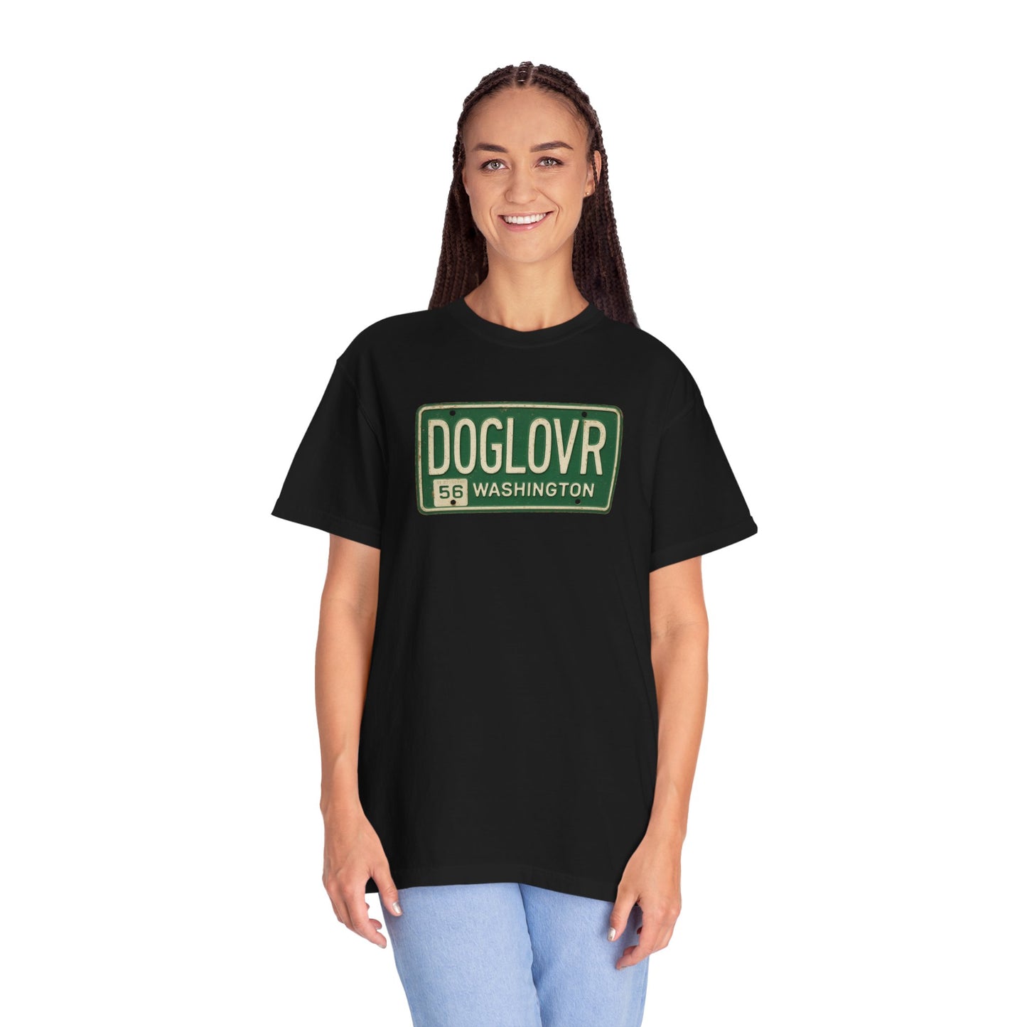 Vintage Washington State DOGLOVR State License Plate T-Shirt