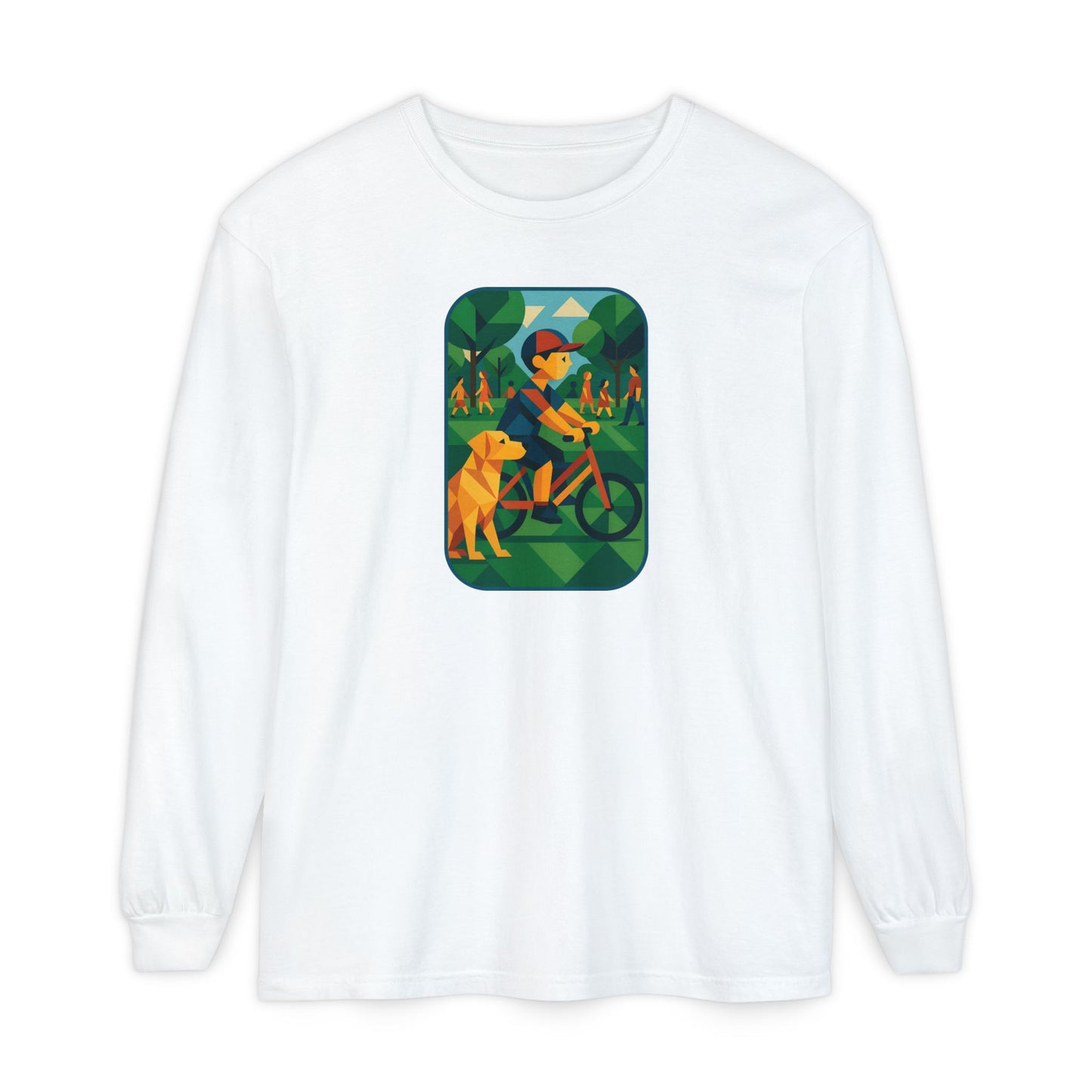 Park Walk Adventure T-Shirt, Eco-Friendly Tee, Dog Lover Apparel, Nature Print Shirt, Perfect for Outdoor Activities