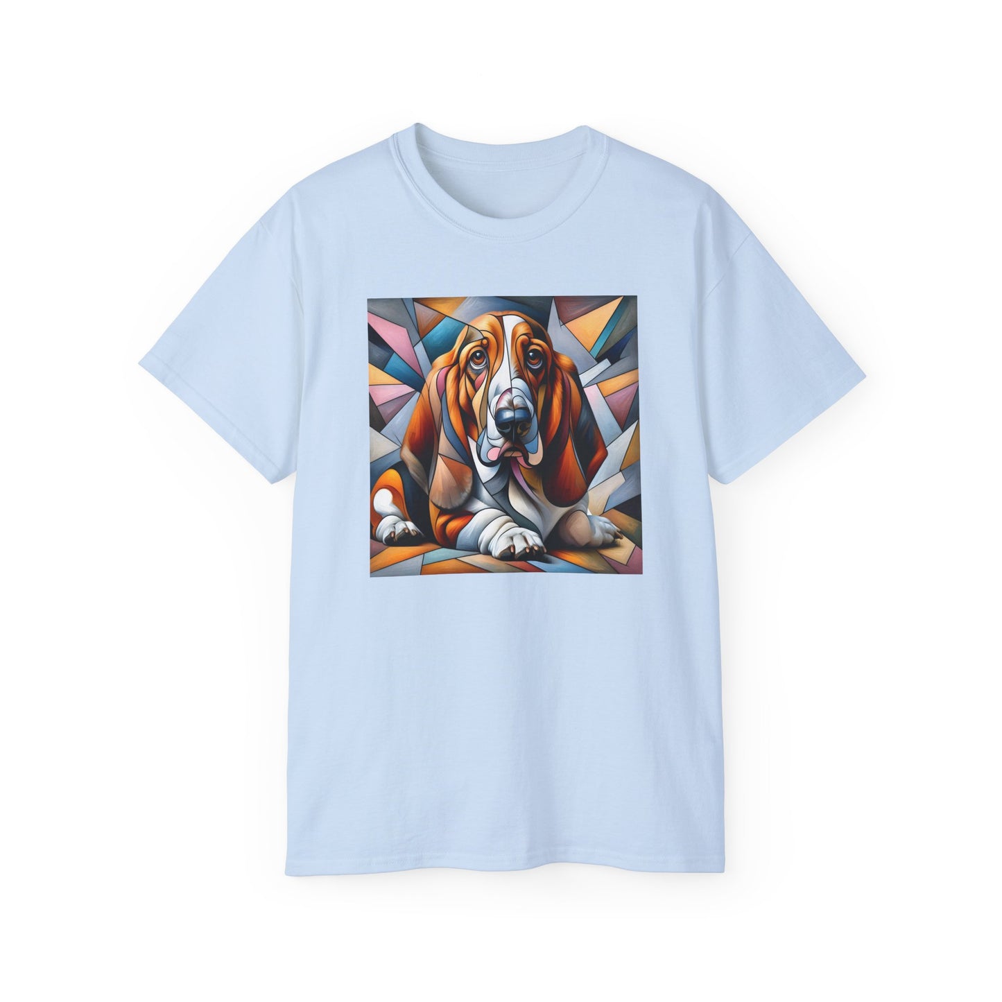 “Melancholy Muse – Petcasso Basset Hound Tee” - Perfect Gift for Dog Lovers