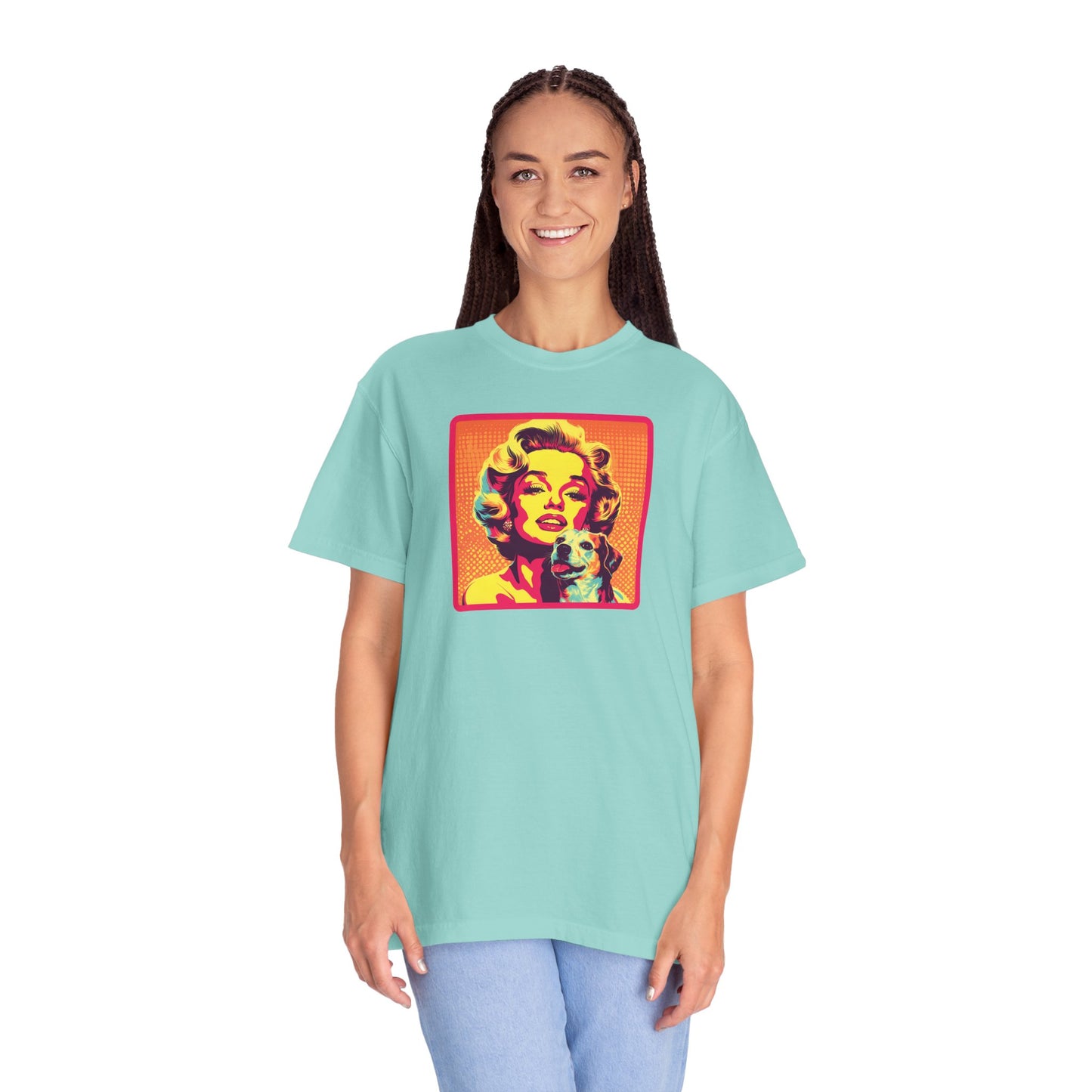 Vintage Dog Mom T-shirt - Unisex Garment-Dyed Tee for Dog Lovers