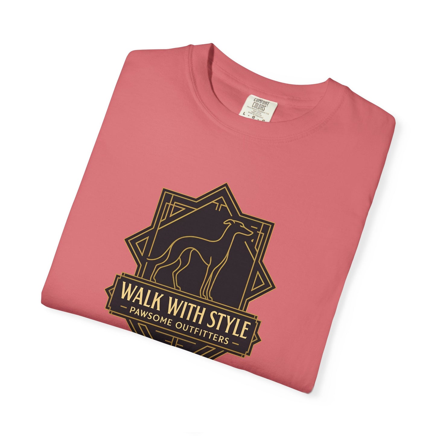 Stylish Unisex Tee - Walk with Style Graphic Shirt, Casual Wear, Gift for Dog Lovers, Relaxed Fit, Everyday Comfort