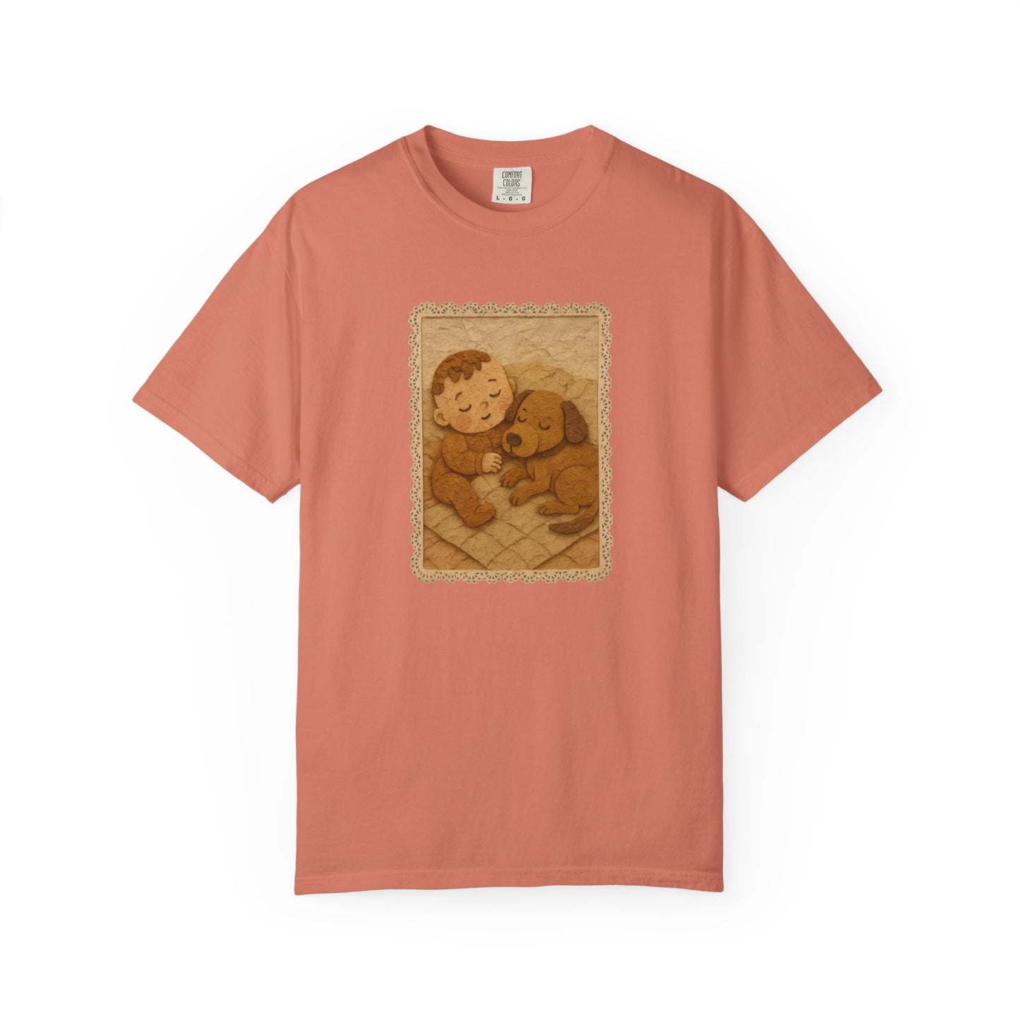 Cute Baby & Puppy Graphic Tee, Cozy Shirt for Dog Lovers and Parents, Gifts for Baby Showers, Birthdays, or Any Celebration