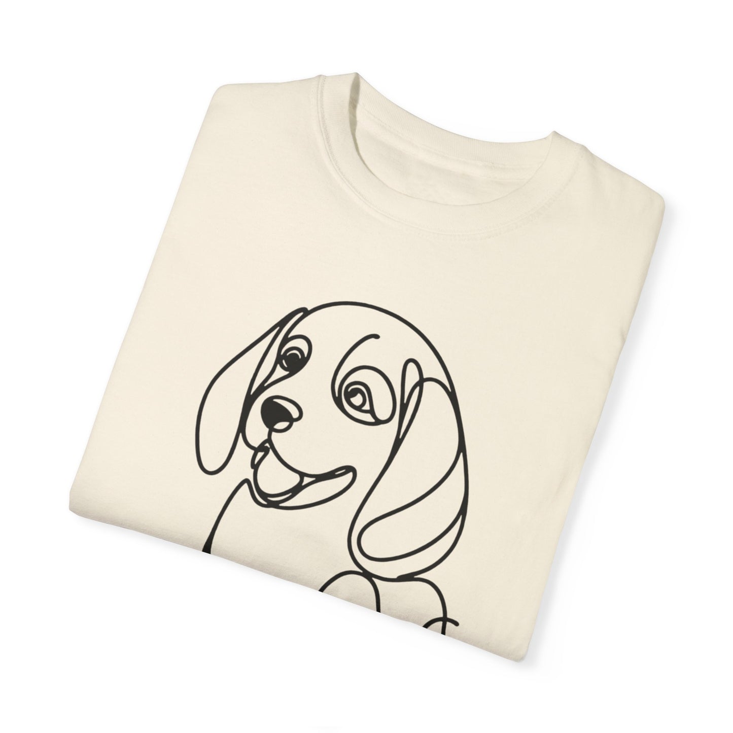 I๐ถ Nose First โ Minimalist Beagle Line Art Tee - Cute Dog Line Art Unisex T-Shirt