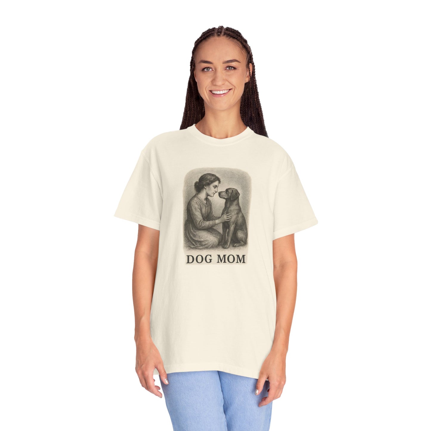 Dog Mom Unisex T-Shirt, Cozy Gift for Pet Lovers, Vintage Style Tee, Cute Dog Owner Shirt, Ideal for Birthdays and Holidays