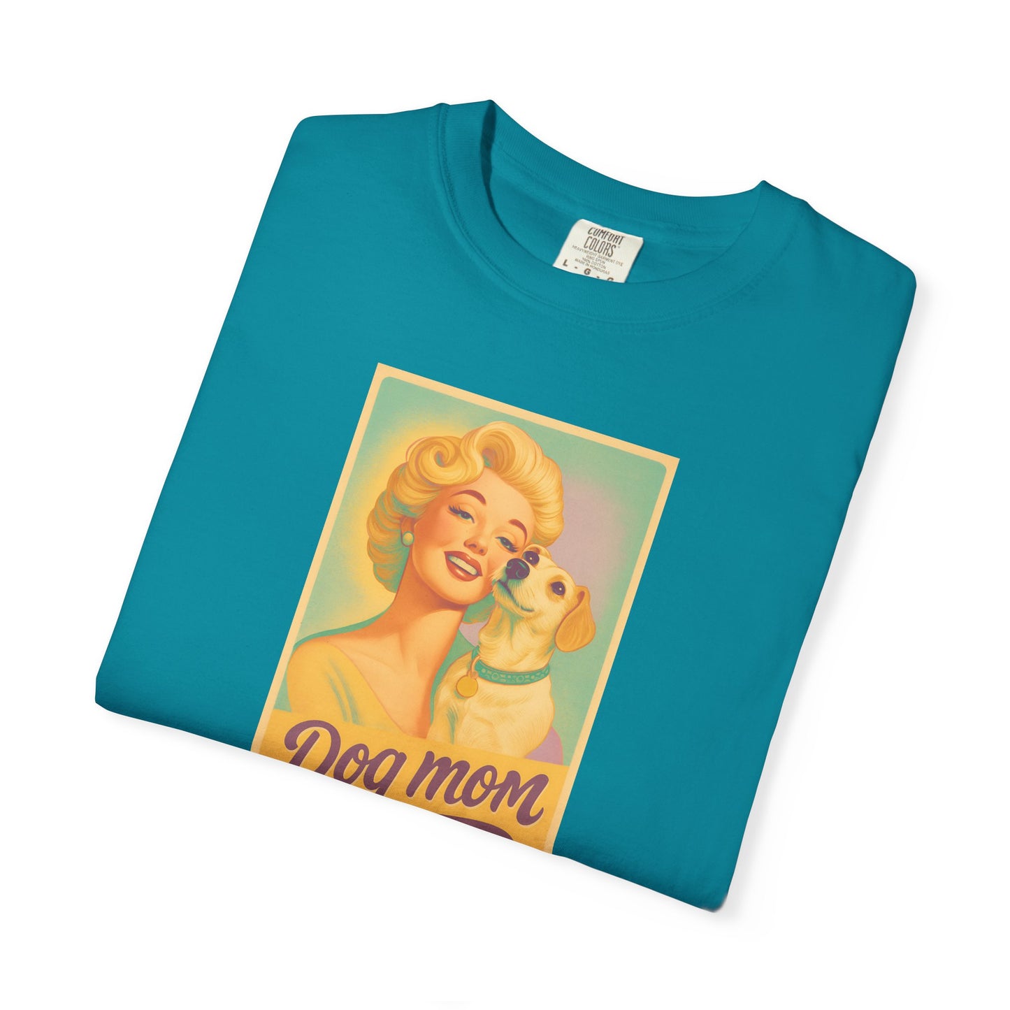 Vintage Dog Mom T-shirt - Unisex Garment-Dyed Tee for Dog Lovers