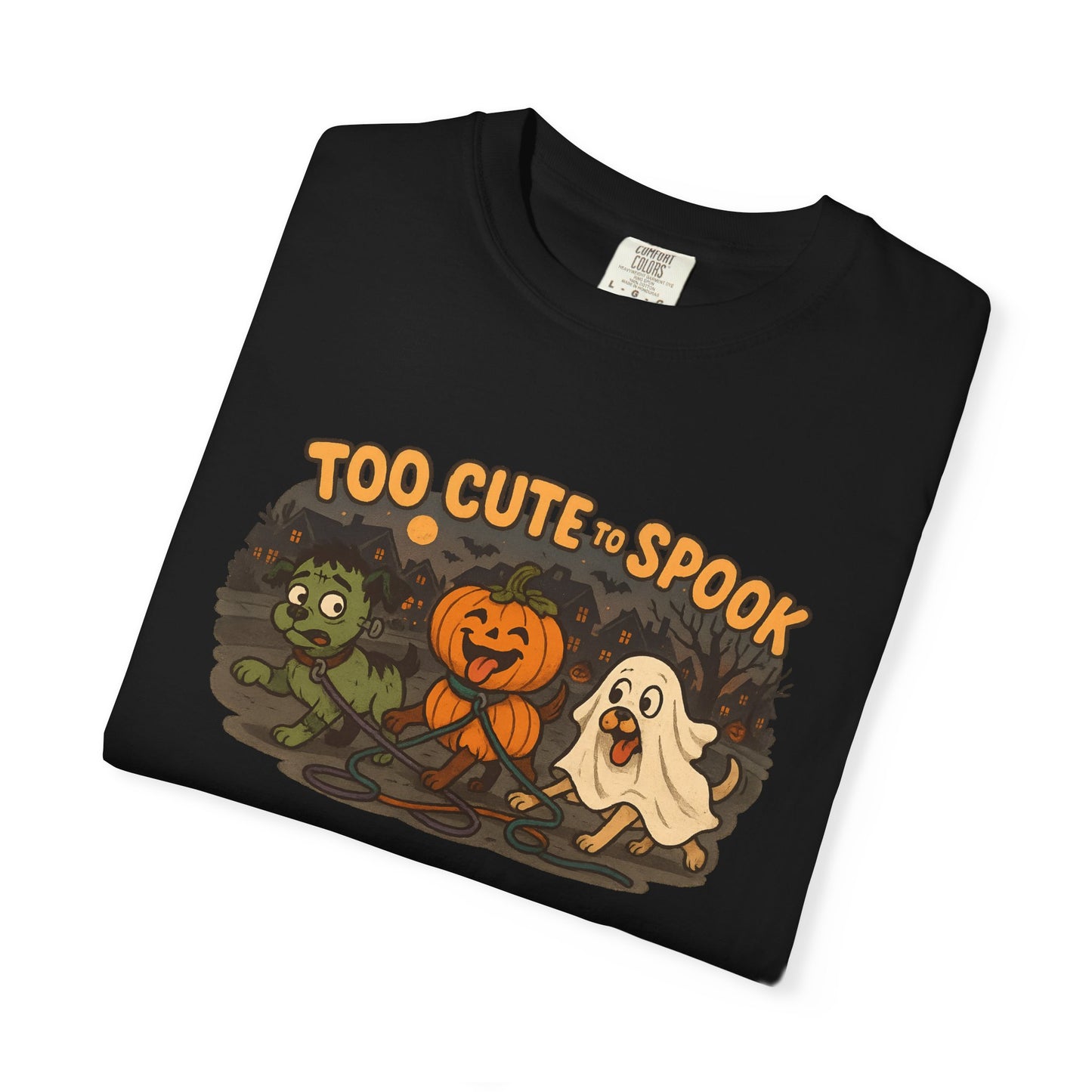 Halloween-Themed Unisex Garment-Dyed T-Shirt, Cute Spooky Tee for Fall, Perfect for Halloween Parties and Casual Wear