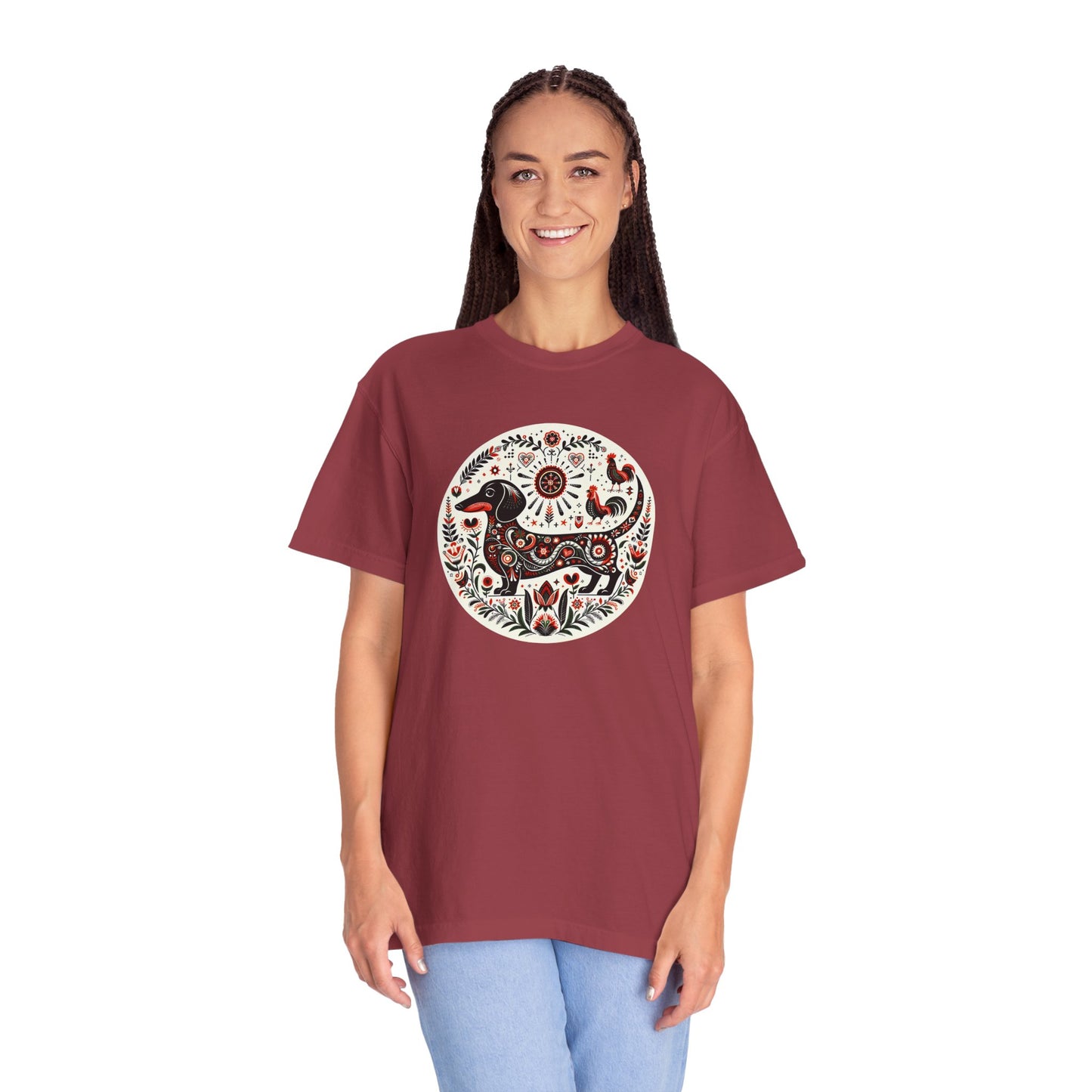 Artistic Animal Print T-Shirt - Unisex Garment-Dyed Tee for Nature Lovers, Festivals, Boho Style, Gift Idea, Everyday Wear