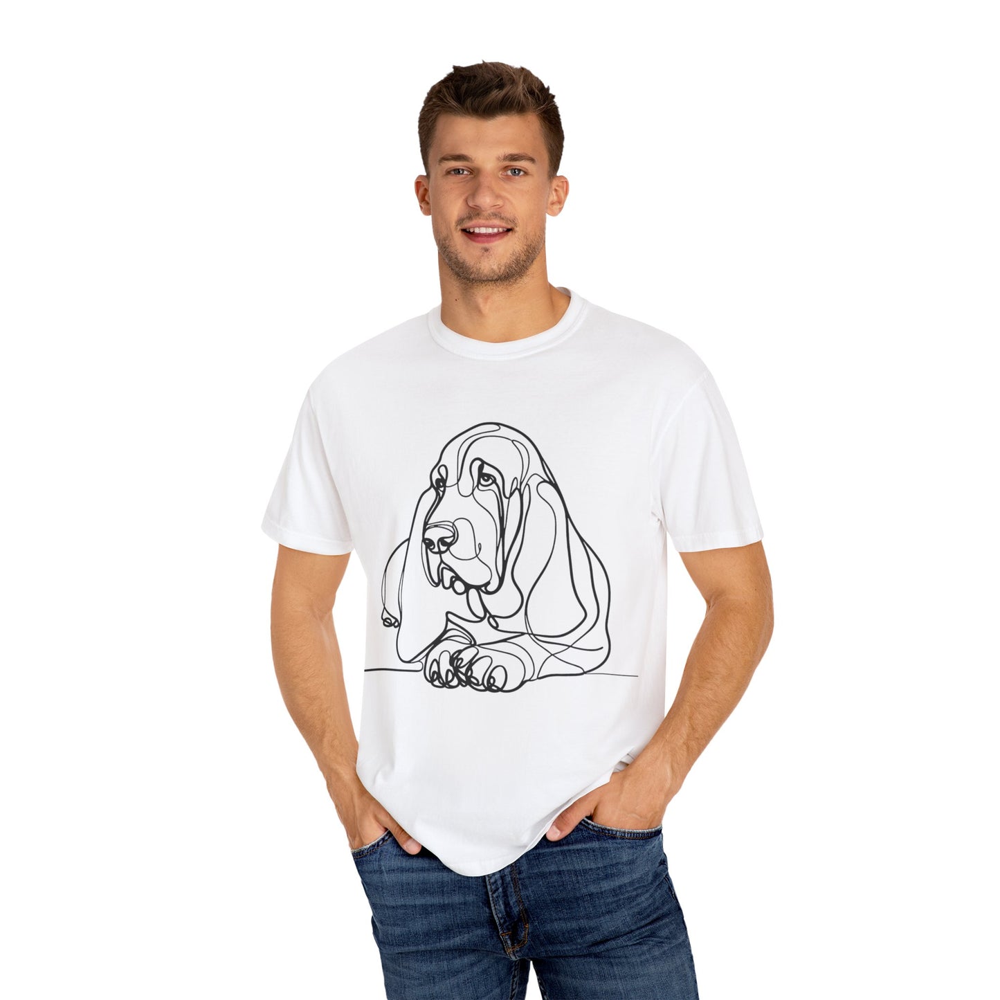 π Low & Loyal β Basset Hound Line Art Tee