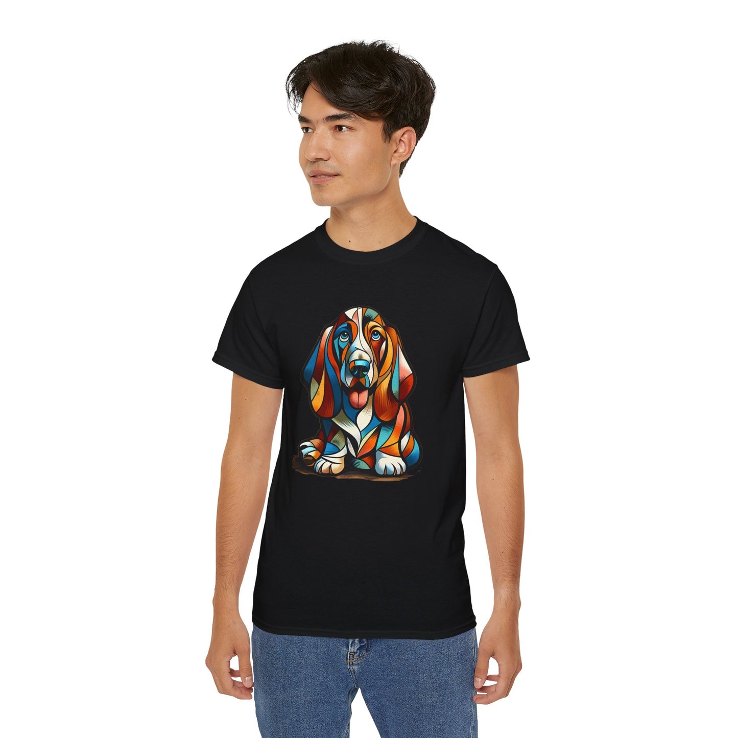 “Petcasso Pup – The Bold Basset Hound Tee” - Unisex Ultra Cotton Tee