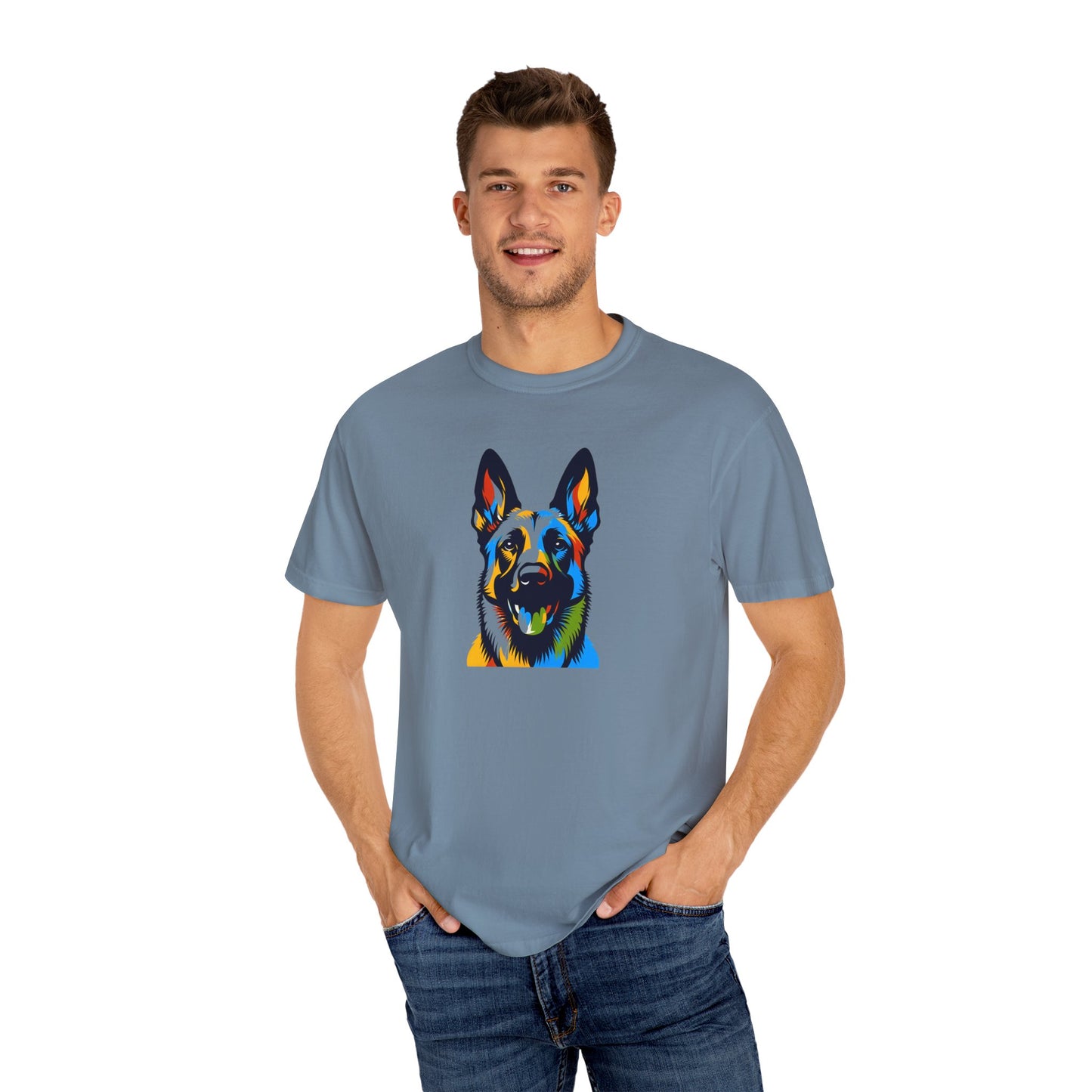 Colorful Belgium Malinois Art Unisex T-Shirt - Perfect for Pet Lovers