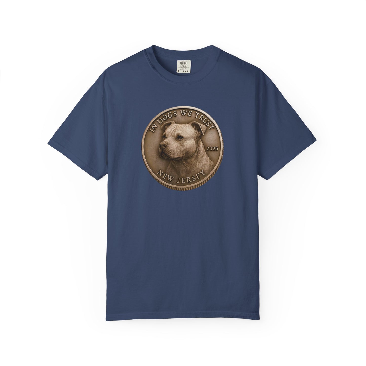 New Jersey State Coin T-Shirt Collection - Proud Dog Breed Illustrations