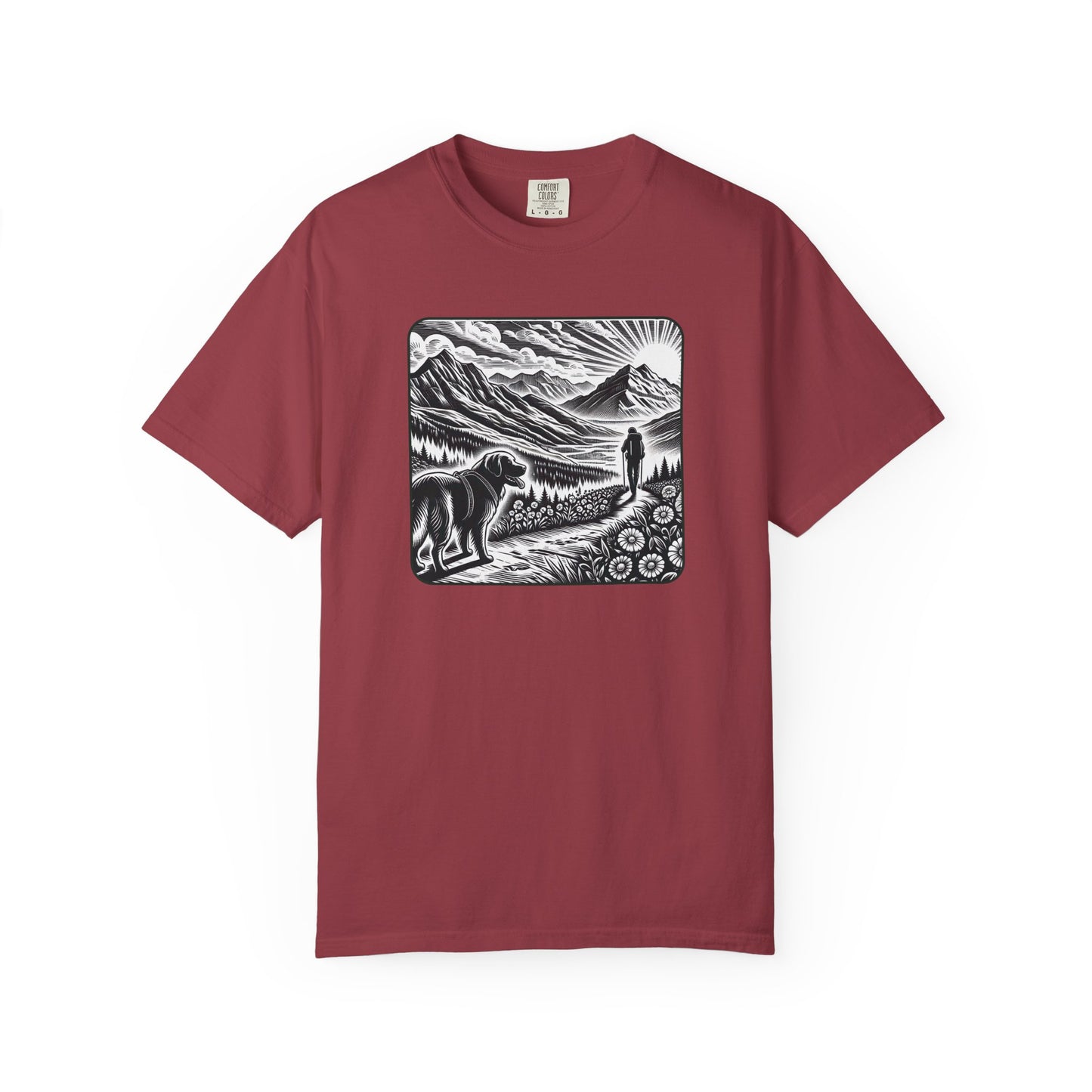Hiker Unisex Garment-Dyed T-Shirt with Nature Design - Perfect for Outdoor Lovers
