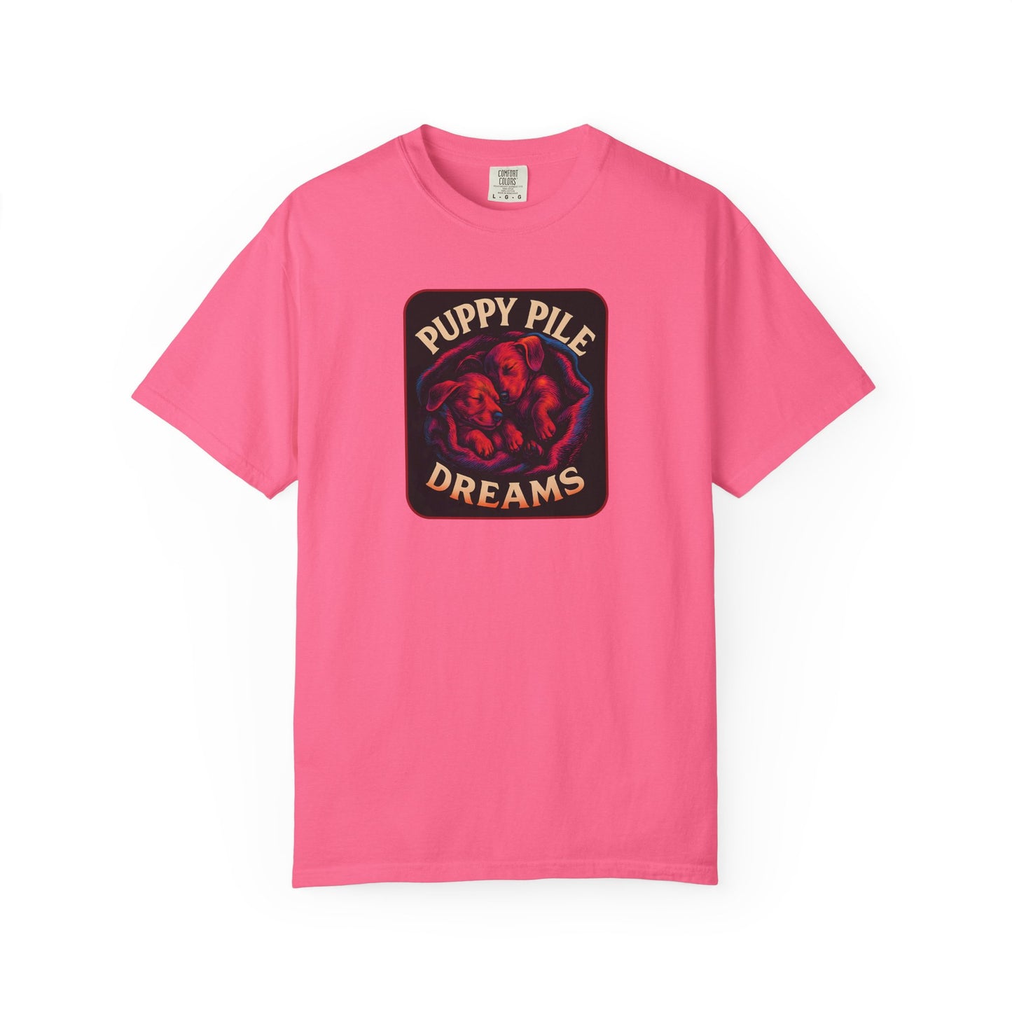 Puppy Pile Dreams T-Shirt, Unisex Tee, Dog Lover Gift, Casual Wear, Comfortable Cotton Shirt, Fun Animal Graphic Tee