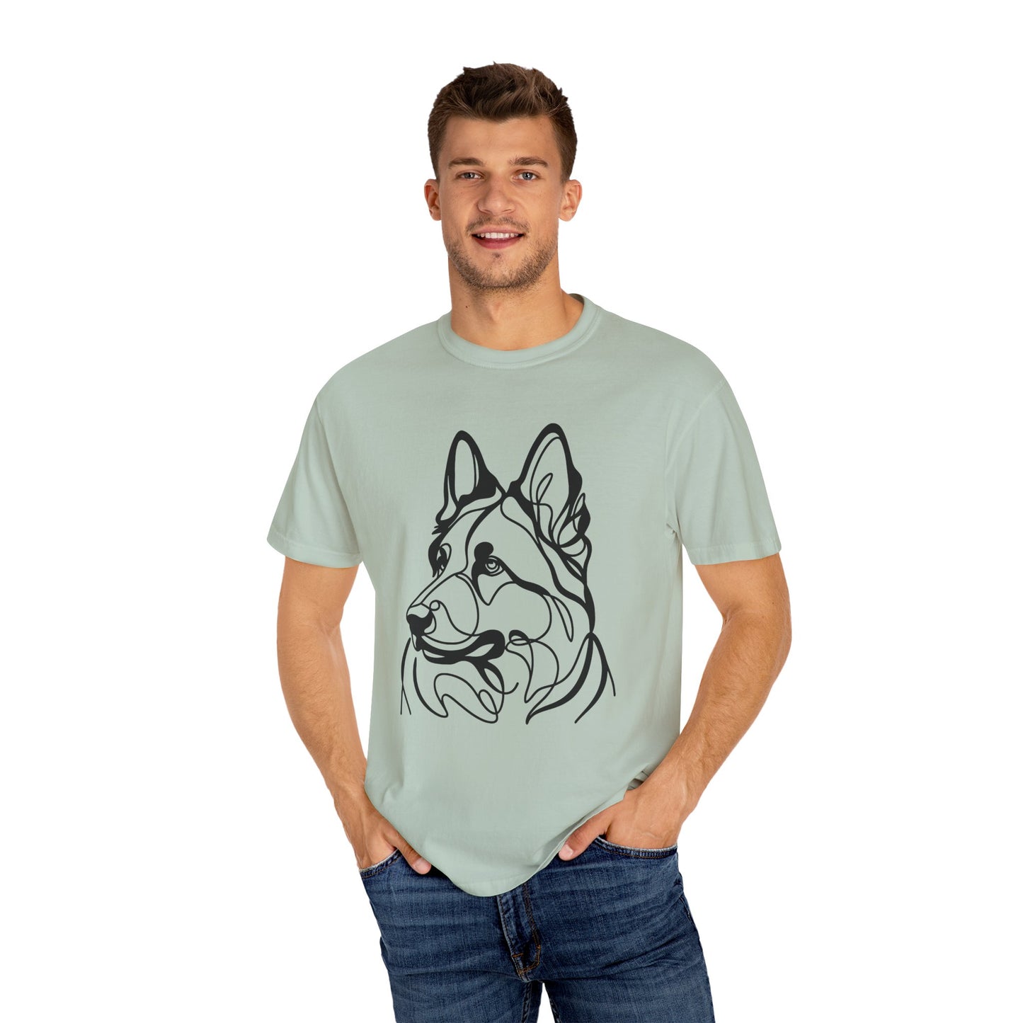 Unisex T-shirt German Shepard Line Art