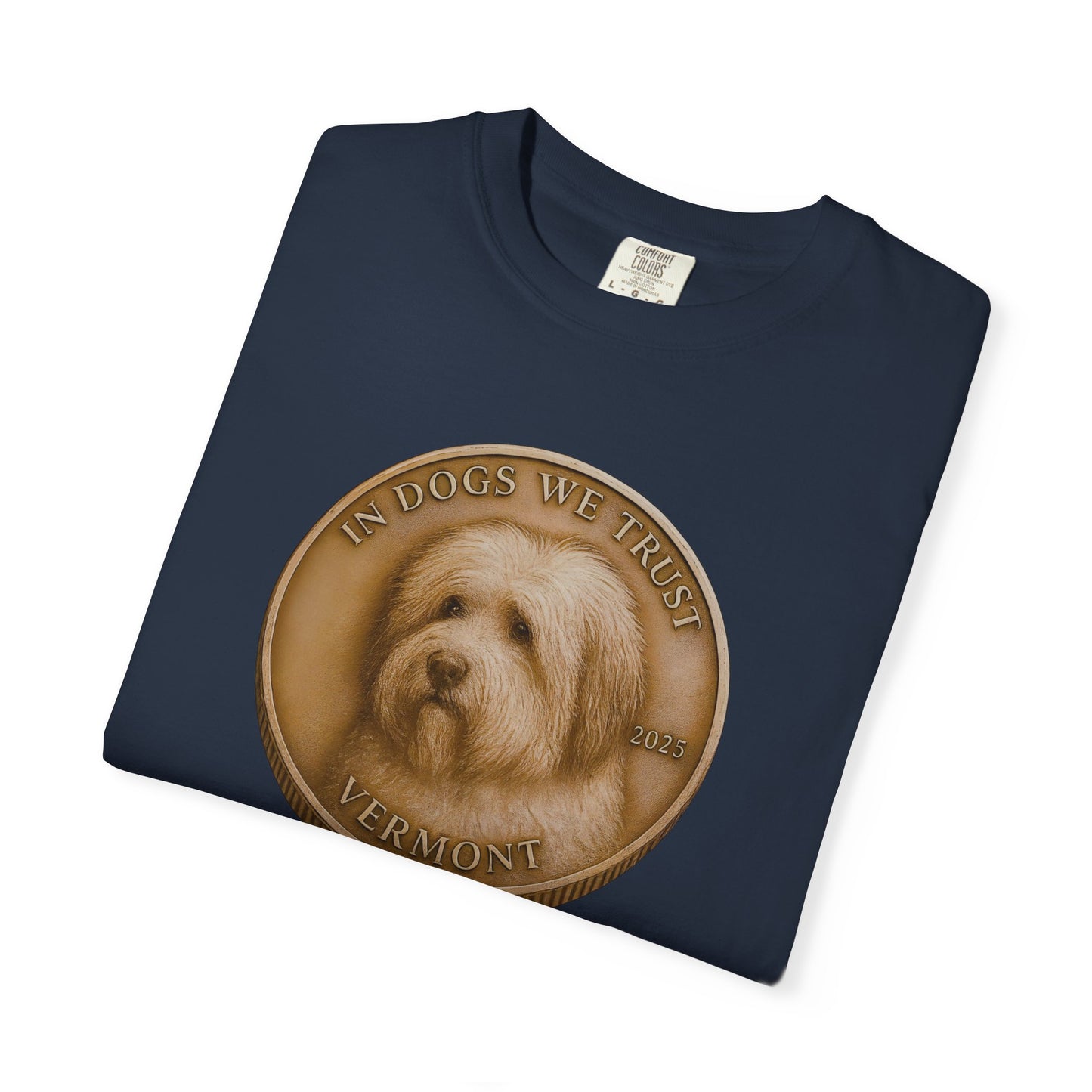 Vermont State Coin T-Shirt Collection - Proud Dog Breed Illustrations