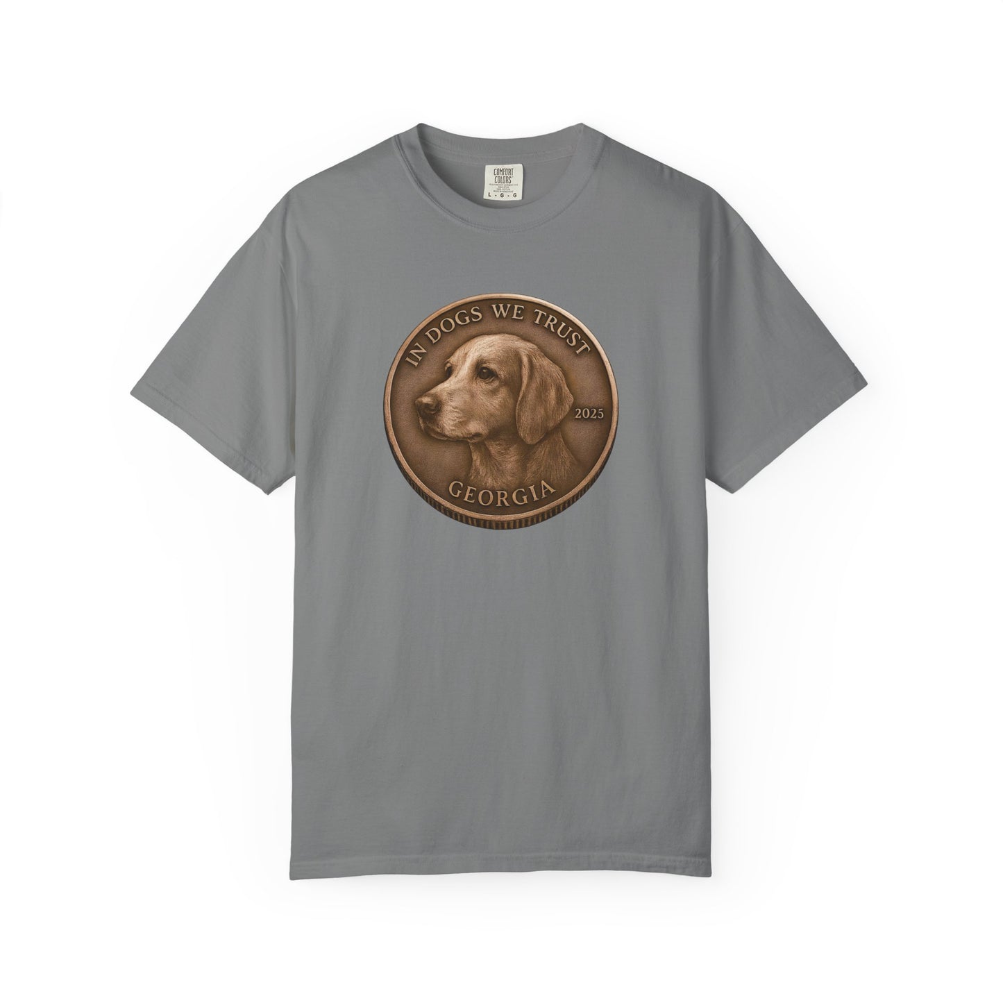 Georgia State Coin T-Shirt Collection - Proud Dog Breed Illustrations