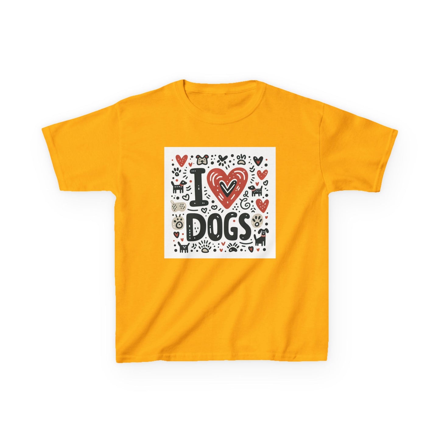 Kids Tee - Kids Love Dogs Design