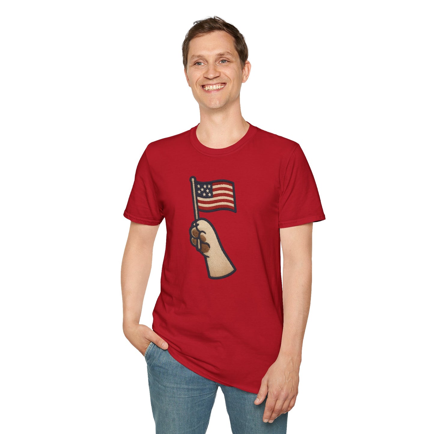 Patriotic Unisex T-Shirt with Flag Design, USA Pride Shirt, Everyday Wear, 4th of July Gift, Casual Style, American Flag Tee