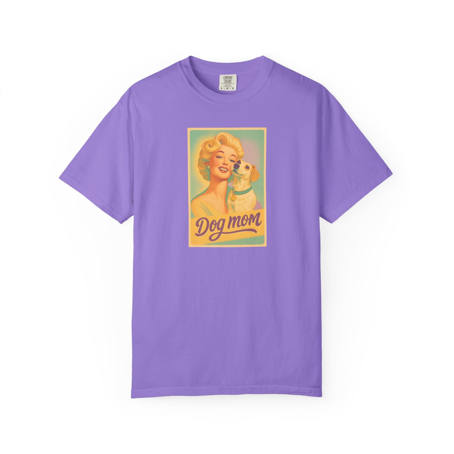 Vintage Dog Mom T-shirt - Unisex Garment-Dyed Tee for Dog Lovers