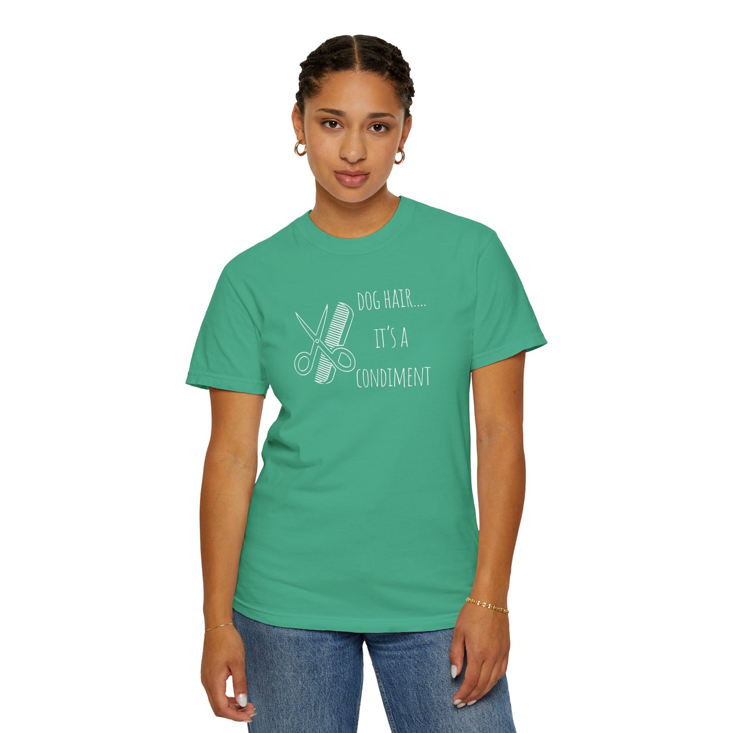 Dog Lover Unisex T-shirt - 'Dog Hair... It's a Condiment'