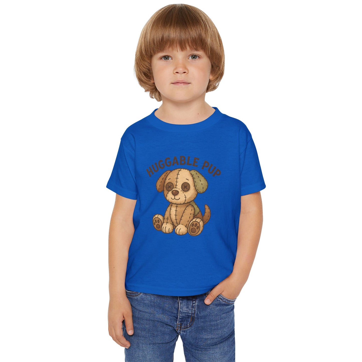 Cute Toddler T-shirt featuring Huggable Pup, Pet Lover Gift, Kids Apparel, Birthday Gift, Baby Shower Gift, Playtime Attire