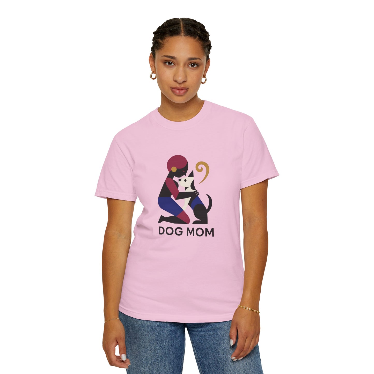 Dog Mom Unisex Garment-Dyed T-Shirt – Perfect Gift for Pet Lovers